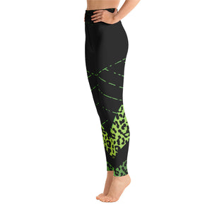 Yoga Leggings Night Lime Leopard