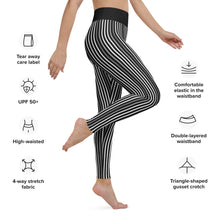 Load image into Gallery viewer, Beetle Black Stripe Yoga Leggings
