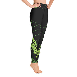 Yoga Leggings Night Lime Leopard