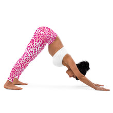 Load image into Gallery viewer, Yoga Leggings Pink Blush Leopard
