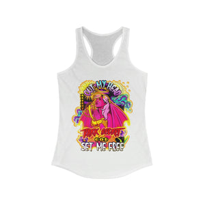 Women's Racerback Tank OUT MY HEAD