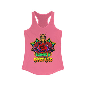 Women's Racerback Tank Blooming In Christ Love