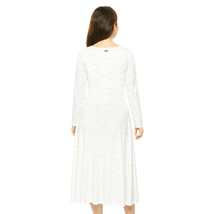 Women's Long Sleeve Dance Dress White Twinkle