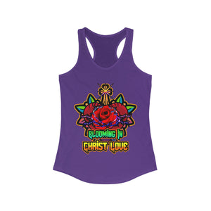 Women's Racerback Tank Blooming In Christ Love