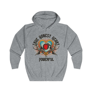 Unisex Full Zip Hoodie Honest Heart