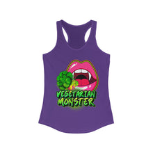 Load image into Gallery viewer, Women&#39;s Racerback Tank VEGETARIAN MONSTER
