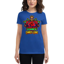 Load image into Gallery viewer, Women&#39;s short sleeve t-shirt Blooming Christ Love
